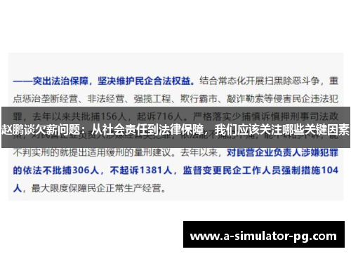赵鹏谈欠薪问题：从社会责任到法律保障，我们应该关注哪些关键因素
